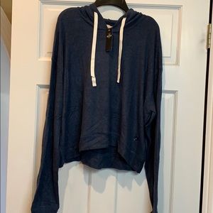 Hollister hoodie. Heathered blue. NWT. Size large